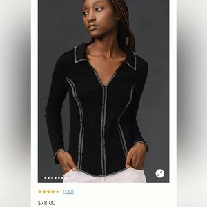 Pilcro stitched long sleeve top [NWT]
